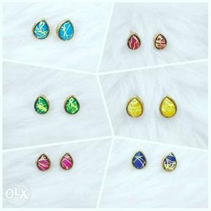 6 pair earings together 75 rs only