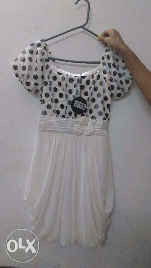 Black And White Short Party Dress