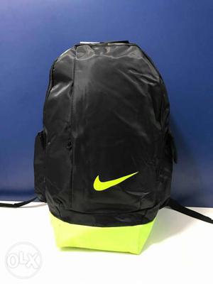 Black And Yellow Nike Leather Backpack