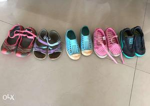 Branded toddler shoes. New and like new conditions. Girl &