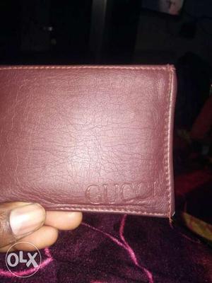 Brown Leather Gucci Bifold Wallet