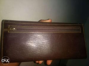 Brown Leather Long Walelt