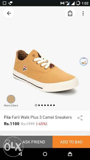 Brown-and-white Fila Sneaker
