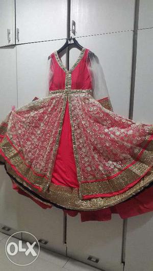 Floor lenth anarkali dress With two layers....