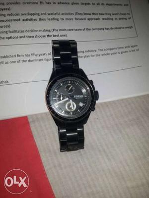 Fossil black orignal watch 6 months old new price