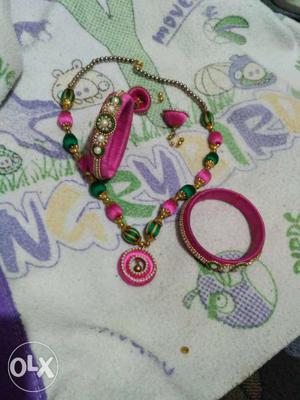 Green And Pink Necklace