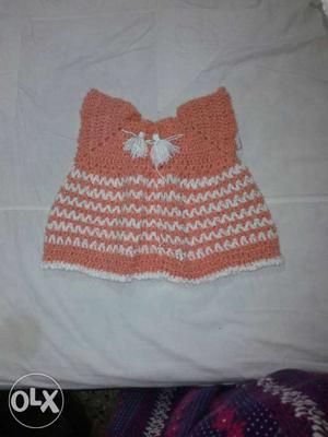 Hand woven crochet sweater for 1 to 2 year old