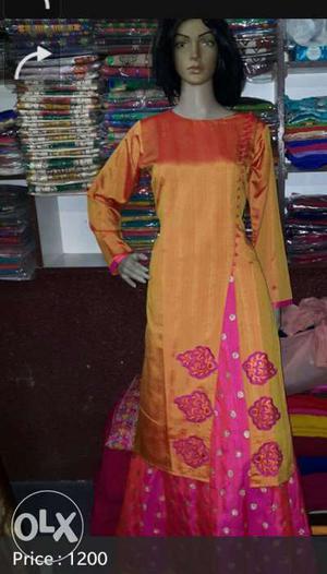 Indowestrn silk dress size xl, xxl