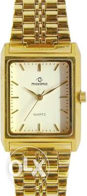 Maxima Men Gold Watch - New Unused - Sealed Tag –FLAT 25%