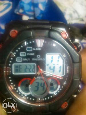 Maxima watch red and black colour