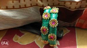 New silk thread bangles 2.6"size small kadas