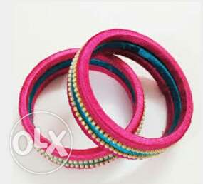 Pink And Blue Bracelets