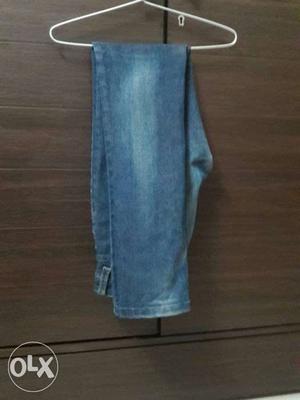 Regular Fit Blue Denim Ladies Jeans Size-30
