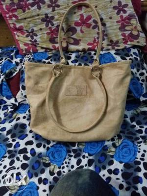 Woman's Brown Leather Tote Bag