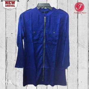 Women's Blue Zip-up Abaya