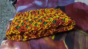 Yellow And Green women's pouch