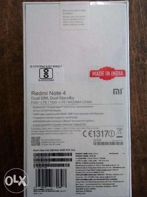 Redmi note 4 sealed pack