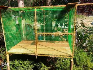 Brown And Green Pet Cage