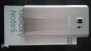 Samsung note 5 64gb gold single sim. With box and