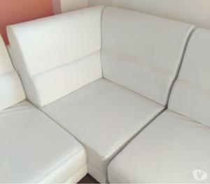 10 Seater White Leatherate Sofa Set with Lounger Bangalore