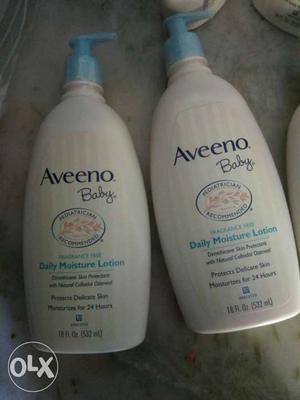 2 White Bottle Of Aveenp Baby Lotion