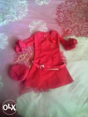 Baby girl Red Long Sleeve Dress