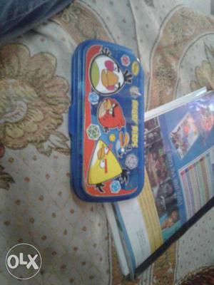 Blue Angry Birds Pencil Case