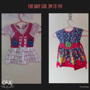 Brand new two formal dress for baby from 1 to 6