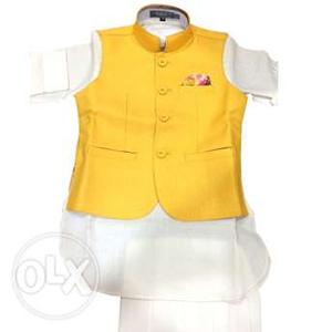Designer Indian Kurta Pajama with Jacket for Children