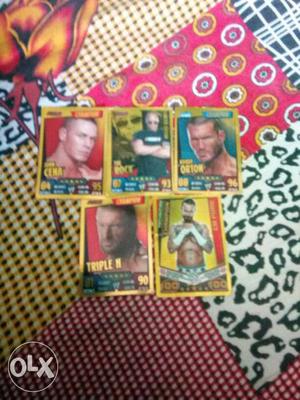 Five Wwe Trading Cards