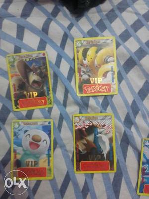 Four Vip Pokemon Trading Cards