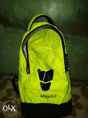 Green And Black Maxair Backpack Bag