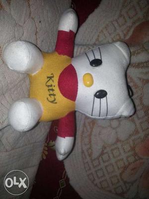 Hello Kitty In Red And Yellow Shirt Plush Toy