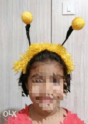 Honey Bee Hair Band Yellow with Antennas that