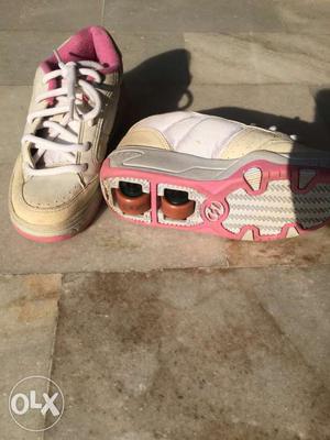 Kid's Sports shoes with roller skets UK Size 2.