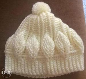 New crochet woolen handmade cap
