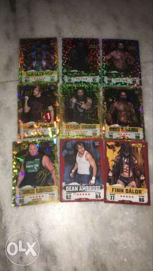 Nine Wrestling Trading Cards