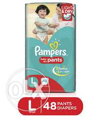 Pampers diaper pants.. new..48#s..L size