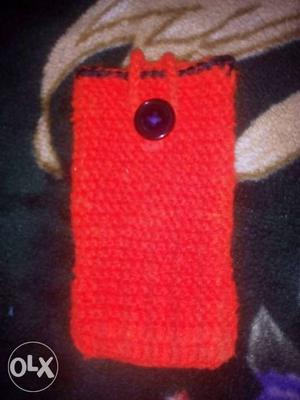 Red Knit Purse