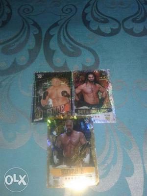 Three Wrestler Trading Cards