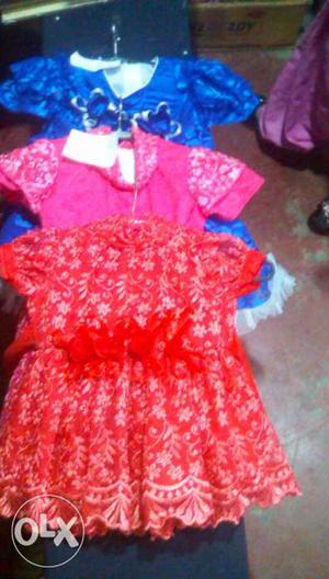 Toddler's 3 Pieces Of Short Sleeve Dress