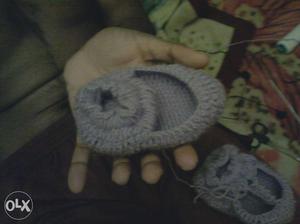 Toddler's Gray Knit Shoe