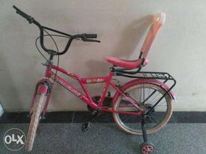 Toddler's Pink And Black Training Bike