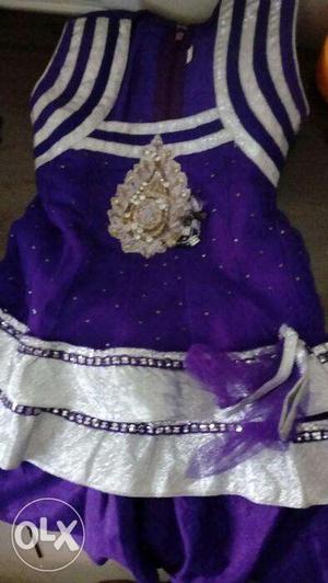 Violet coloured dress for 2 year old.
