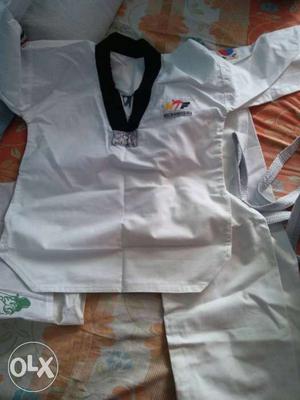 White And Black Karate Uniform
