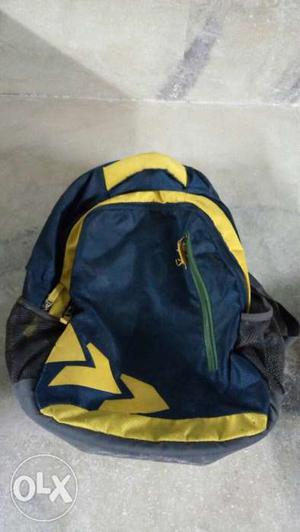 Yellow And Blue Backpack
