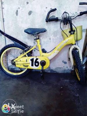 Yellow And White Bicycle