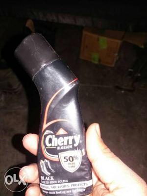 Black Cherry Blossom Shoe Shine Bottle