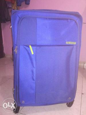 Blue American Tourister large unused Travel Luggage Bag
