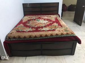 Brown, Red, And Green Floral Fleece Bedspread